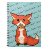 Big Eyed Fox Eating A Cookie Notebooks