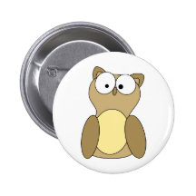 Big Eyed Owl Pinback Buttons