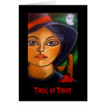 BIG EYED WITCH HALLOWEEN Card