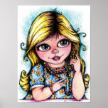 Big Eyes and Bright Beads Print