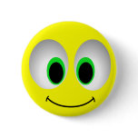 BIG EYES SMILEY FACE PINBACK BUTTON