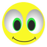BIG EYES SMILEY FACE stickers