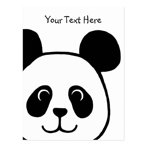 Big Face Panda Cartoon Postcard | Zazzle