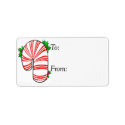 Big Fat Candy Cane Gift Tag label