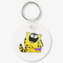 Gato engraçado gordo grande porta chaves