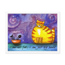 Big Fat Yellow Cat - PostCard by gabycat Big Fat Yellow Cat - PostCard