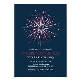 Big Fireworks 4th of July Invitation