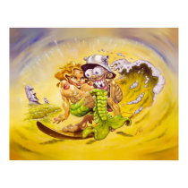 Big Fish for a Tiki Surfer posters by DutchCourage Big Fish for a Tiki Surfer posters