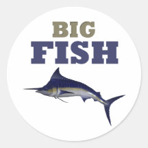 BIG FISH ROUND STICKERS
