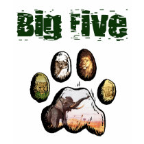 Big five game safari Lion Elephant Rhino t-shirts by Funkart Big five game safari Lion Elephant Rhino t-shirts