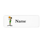 Big foot basketball player return address label