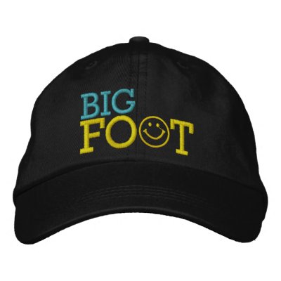BIG FOOT Cap by SRF Embroidered Baseball Cap by sharonrhea
