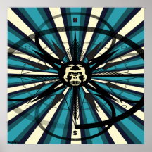 Big Foot Gorilla Compass Posters