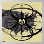 Big Foot Gorilla Compass + USA Map Posters