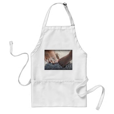 Big Foot Little Foot at the Beach Florida gulf Apron by SusansZooCrew
