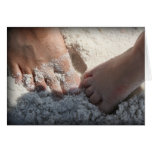 Big Foot Little Foot at the Beach Florida gulf Cards