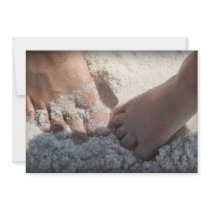 Big Foot Little Foot at the Beach Florida gulf Personalized Invite