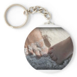 Big Foot Little Foot at the Beach Florida gulf Key Chains