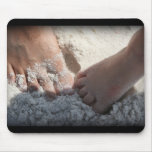 Big Foot Little Foot at the Beach Florida gulf Mouse Pad