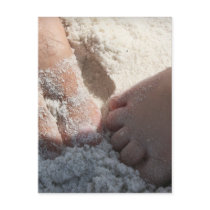 Big Foot Little Foot at the Beach Florida gulf Post Cards
