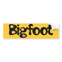 Big Foot Text bumper stickers