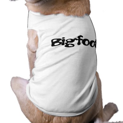 Big Foot Text Pet Clothing by mythtastic