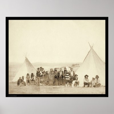 Big Foot's Indian Tipi Camp SD 1890 Posters by lc_grabill