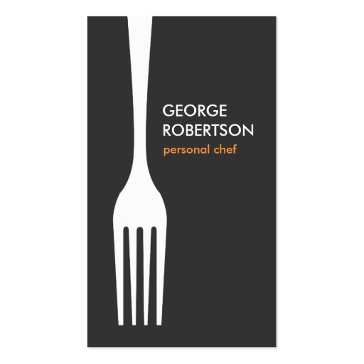 BIG FORK LOGO for Chef, Catering, Restaurant, Food Business Card Template (front side)