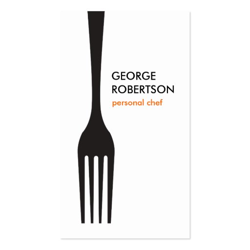 BIG FORK LOGO II for Chef, Catering, Restaurant Business Card Template (front side)