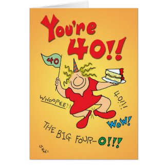 Big Four O Greeting Cards