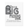Big Fucking Deal Health Care reform Quote Post Card