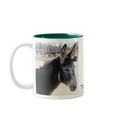 Big Furry Ears - Donkey Horse Animal Rescue Coffee Mugs by She_Wolf_Medicine