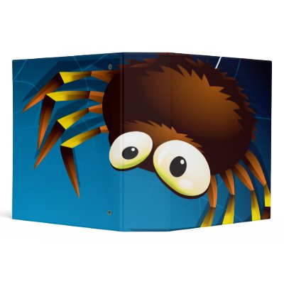 big fuzzy spider notebook binders by dooni_notebooks
