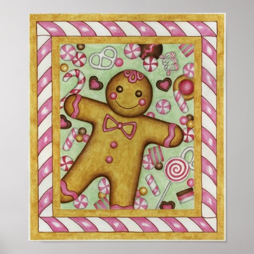 Gingerbread Posters, Gingerbread Prints, Art Prints, Poster Designs