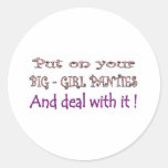 Big Girl Panties Round Sticker