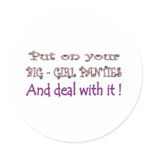 Big Girl Panties Round Sticker