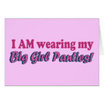 Big Girl Panties Text Design cards