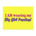 Big Girl Panties Text Design Postcards
