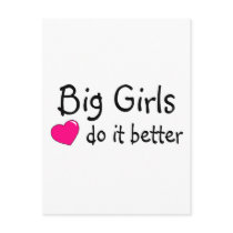 Big Girls Do It Better Post Cards