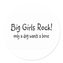 Big Girls Rock Round Stickers