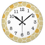 Big Gold Honeycomb Designer Wall Clock