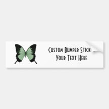 Big Green & Black Butterfly Bumper Sticker