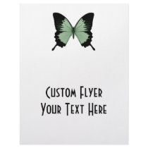 Big Green & Black Butterfly Flyer Design