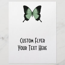 Big Green & Black Butterfly Flyer Design