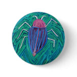 Big green Bug v Pinback Button