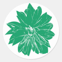 Big green flower stickers
