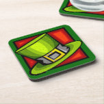 Big green hat cork coasters