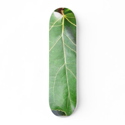 Big Green Leaf Skate Board Decks by lifesphere