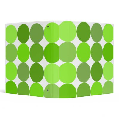 Big Green Polka Dots Vinyl Binders by AbbyCastro