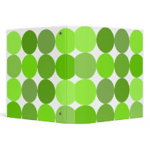 Big Green Polka Dots Vinyl Binders